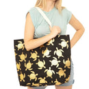 MB0124 Gold Foil Turtle Beach Bag - MiMi Wholesale
