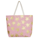 MB0124 Gold Foil Turtle Beach Bag - MiMi Wholesale