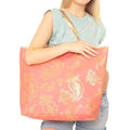 MB0126 Gold Foil Paisley Beach Bag - MiMi Wholesale