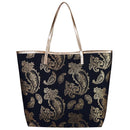 MB0126 Gold Foil Paisley Beach Bag - MiMi Wholesale