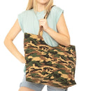MB0130 Camo Print Tote Bag - MiMi Wholesale