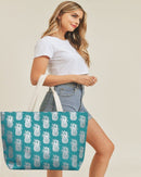 MB0134 Gold Foil Pineapple Beach Tote Bag - MiMi Wholesale