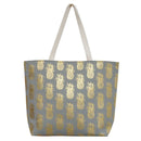 MB0134 Gold Foil Pineapple Beach Tote Bag - MiMi Wholesale