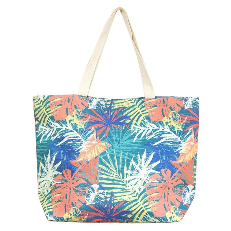 MB0136 Hand Drawn Tropical Beach Tote Bag - MiMi Wholesale