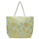 MB0137 Gold Foil Sea Life Tote Bag - MiMi Wholesale