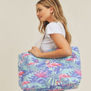 MB0138 Tropical Flamingo Beach Tote Bag - MiMi Wholesale