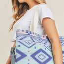 MB0140 Tribal Pattern Beach Tote Bag - MiMi Wholesale