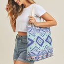 MB0140 Tribal Pattern Beach Tote Bag - MiMi Wholesale