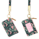 MB0144 Tropical Leaves Lanyard ID Wallet - MiMi Wholesale