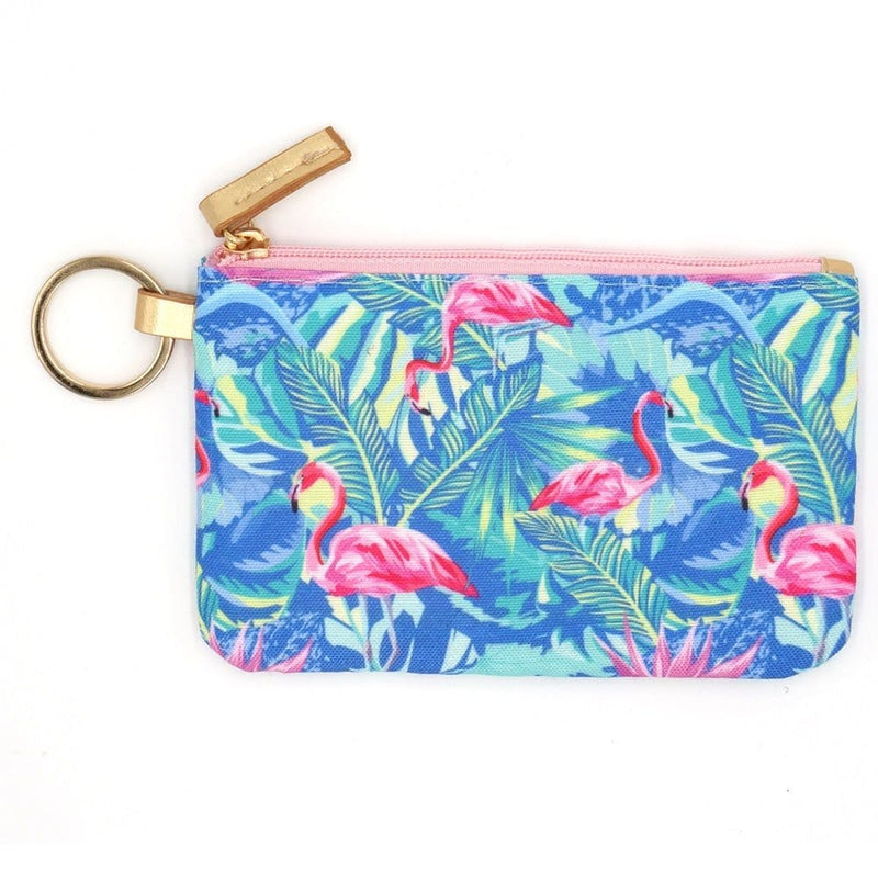 MB0148 Tropical Flamingo Lanyard ID Wallet - MiMi Wholesale