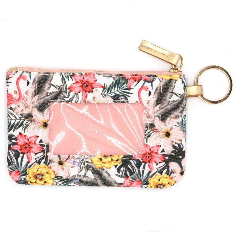 MB0149 Tropical Flamingo Lanyard ID Wallet - MiMi Wholesale