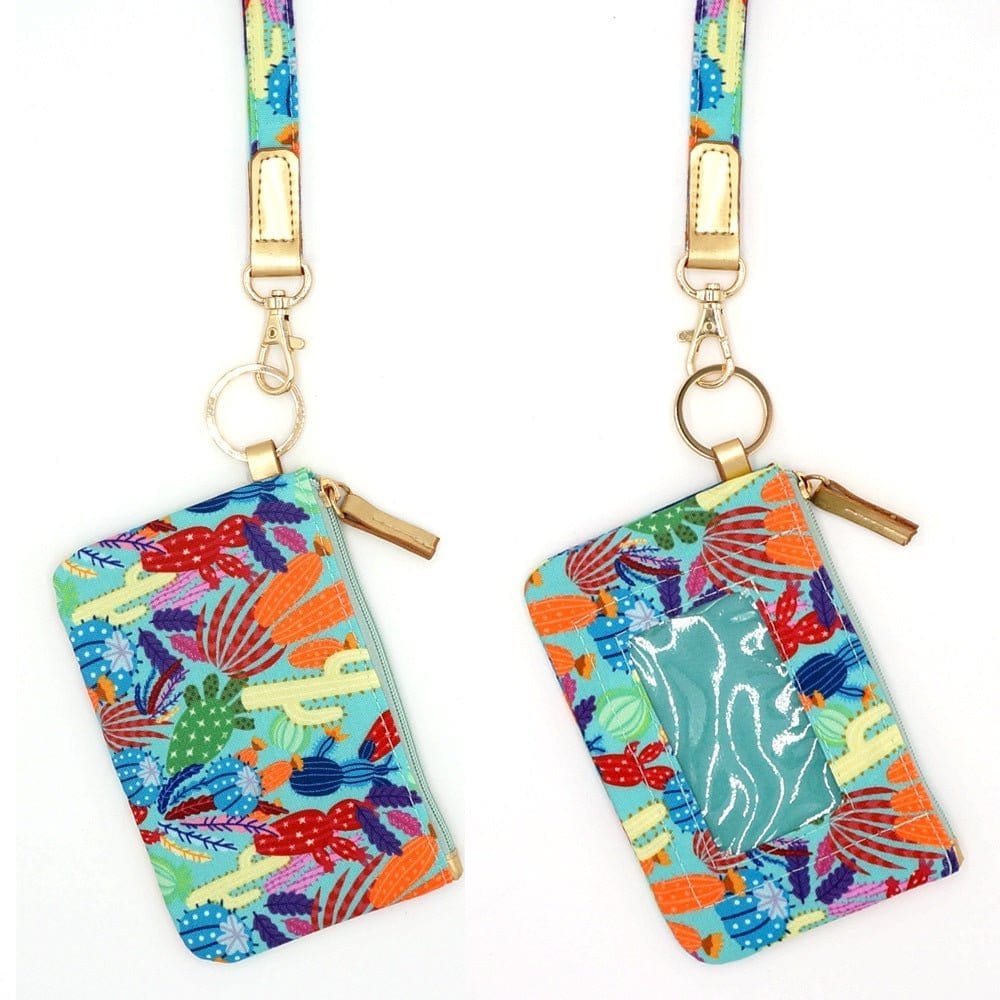 MB0150 Cactus Lanyard ID Wallet - MiMi Wholesale