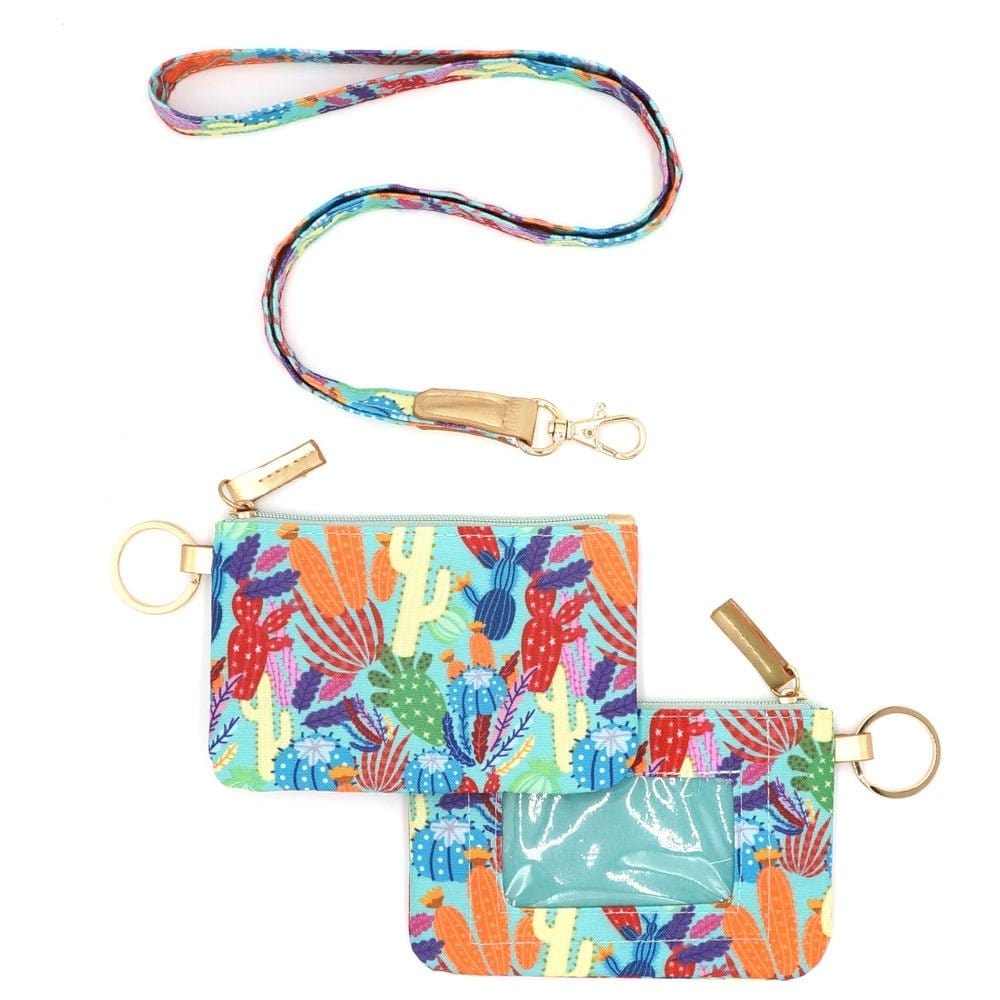 MB0150 Cactus Lanyard ID Wallet - MiMi Wholesale