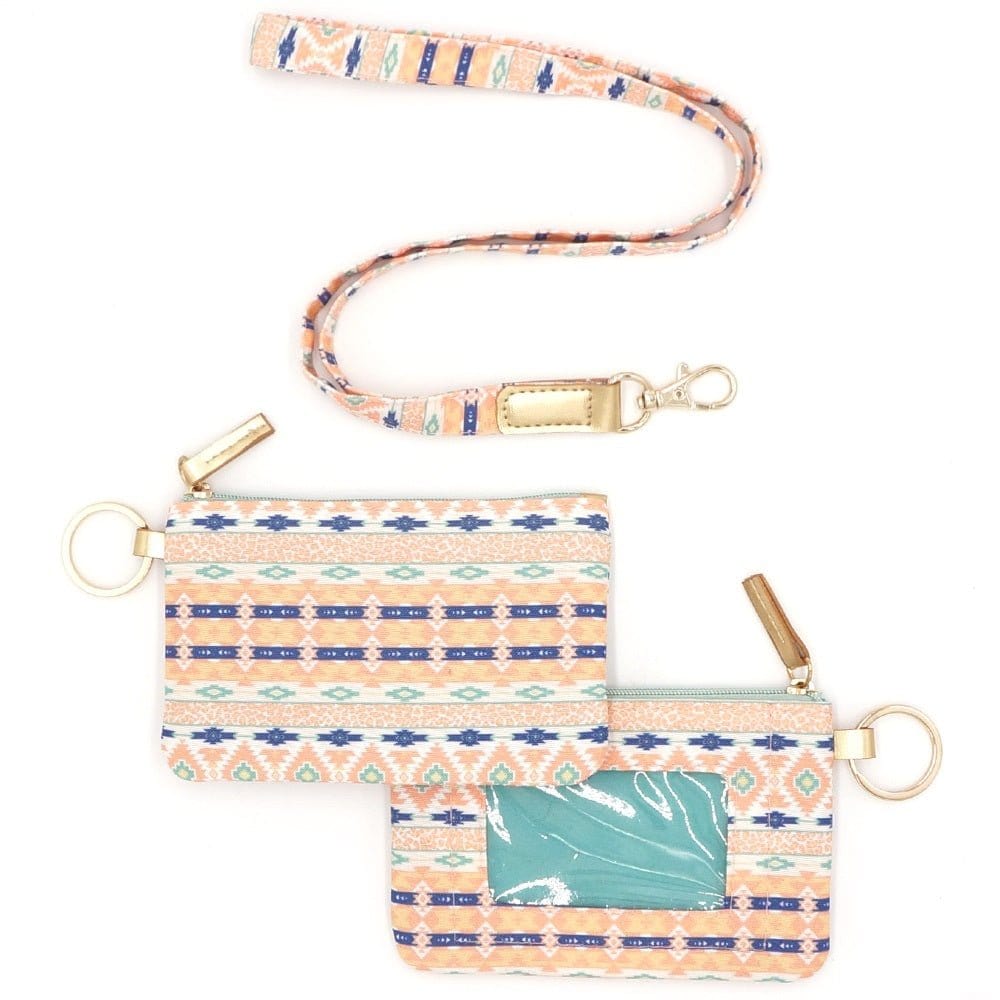 MB0159CO/MT Tribal Lanyard ID Wallet - MiMi Wholesale