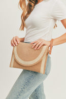 MB0182 Josie Straw Crossbody/Clutch - MiMi Wholesale