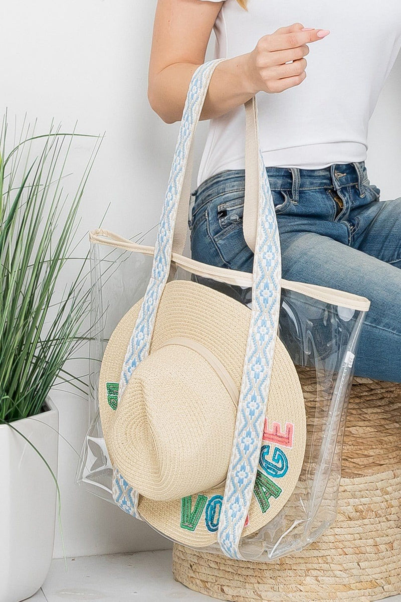 MB0192 Hat Carrying Clear Tote Bag - MiMi Wholesale