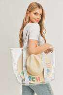 MB0192 Hat Carrying Clear Tote Bag - MiMi Wholesale