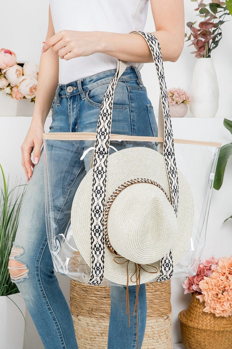MB0192 Hat Carrying Clear Tote Bag - MiMi Wholesale