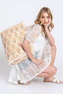 MB0201 Esmerelda Boho Pattern Fringe Tote Bag - MiMi Wholesale