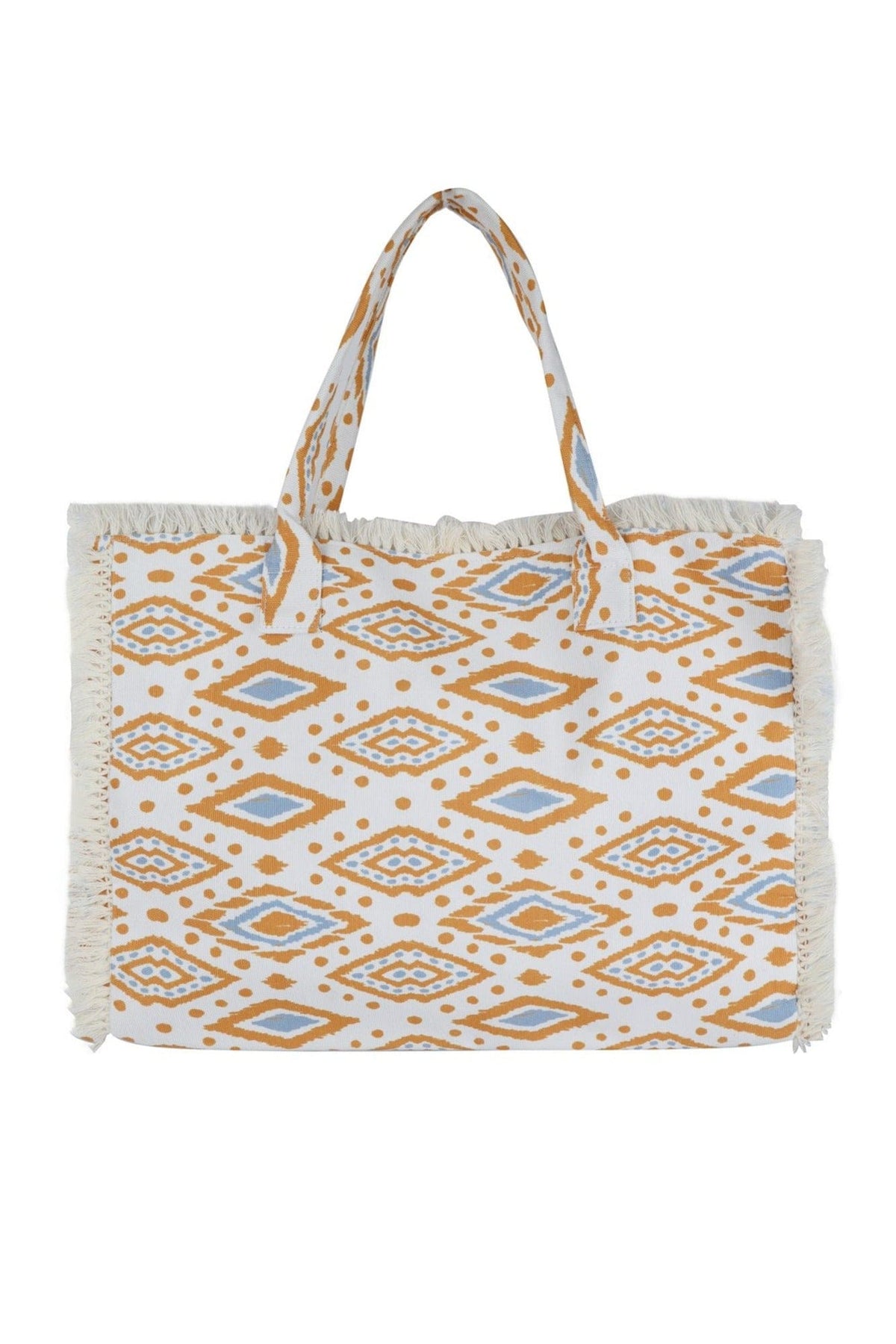 MB0201 Esmerelda Boho Pattern Fringe Tote Bag - MiMi Wholesale