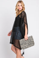 MB0207 Hillary Mixed Color Straw Clutch - MiMi Wholesale