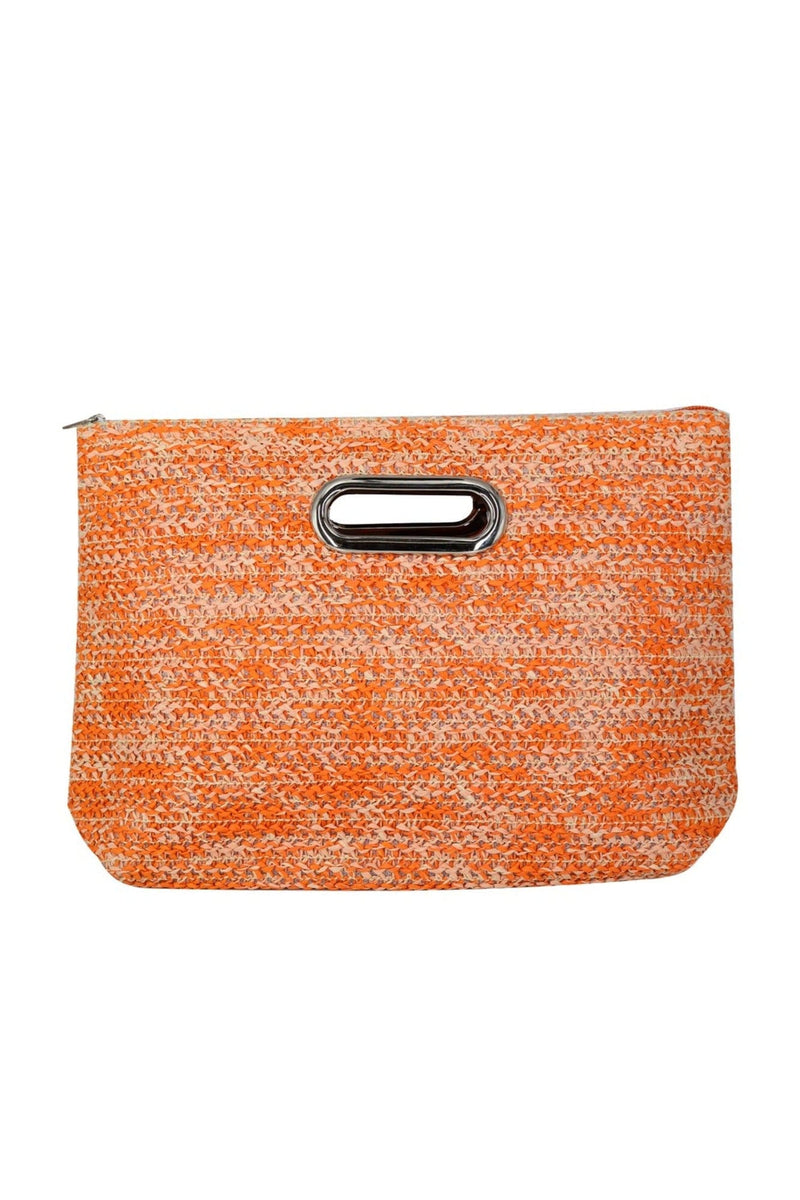 MB0207 Hillary Mixed Color Straw Clutch - MiMi Wholesale
