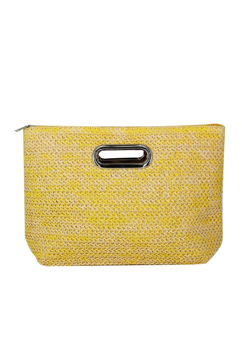 MB0207 Hillary Mixed Color Straw Clutch - MiMi Wholesale