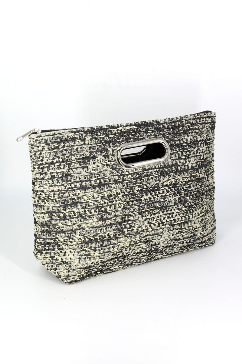 MB0207 Hillary Mixed Color Straw Clutch - MiMi Wholesale