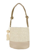 MB0209 Cora Straw Bucket Bag With Tassel - MiMi Wholesale