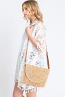MB0211 Ariana Straw Crossbody/Clutch - MiMi Wholesale