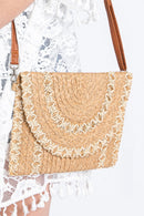 MB0211 Ariana Straw Crossbody/Clutch - MiMi Wholesale