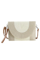 MB0213 Nora Two Tone Straw Crossbody/Clutch - MiMi Wholesale