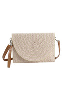 MB0215 Georgia Striped Straw Crossbody/Clutch - MiMi Wholesale