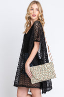 MB0220 Valerie Lurex Mixed Colored Straw Clutch/Crossbody - MiMi Wholesale