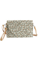 MB0220 Valerie Lurex Mixed Colored Straw Clutch/Crossbody - MiMi Wholesale