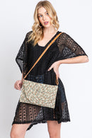 MB0220 Valerie Lurex Mixed Colored Straw Clutch/Crossbody - MiMi Wholesale