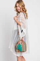 MB0233 Leila Multi Colored Striped Bucket Bag - MiMi Wholesale