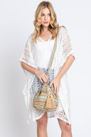 MB0235 Aspen Multi Color Chevron Straw Bucket Bag - MiMi Wholesale