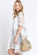 MB0235 Aspen Multi Color Chevron Straw Bucket Bag - MiMi Wholesale