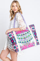 MB0246 Lilianna Boho Fringe Tote Bag - MiMi Wholesale