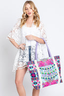 MB0246 Lilianna Boho Fringe Tote Bag - MiMi Wholesale