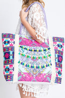 MB0246 Lilianna Boho Fringe Tote Bag - MiMi Wholesale