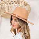MH0053 Fedora Band Trim Felt Hat - MiMi Wholesale