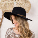 MH0053 Fedora Band Trim Felt Hat - MiMi Wholesale