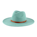 MH0053 Fedora Band Trim Felt Hat - MiMi Wholesale