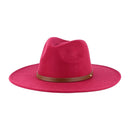 MH0053 Fedora Band Trim Felt Hat - MiMi Wholesale