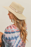 MH0070 Tribal Band Flat Top Sun Hat - MiMi Wholesale