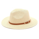 MH0072 Leather Band Fedora Straw Hat - MiMi Wholesale