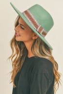 MH0088 Aztec Band Panama Summer Hat - MiMi Wholesale