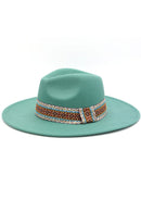 MH0088 Aztec Band Panama Summer Hat - MiMi Wholesale